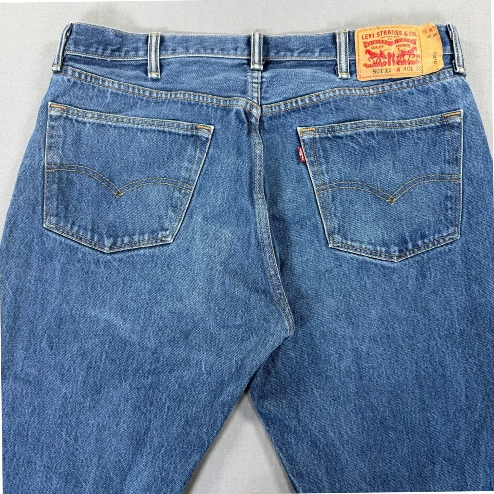 Levi's 501 XX Men's Jeans 40x32 Medium Wash Blue Denim Button Fly Made in Mexico
